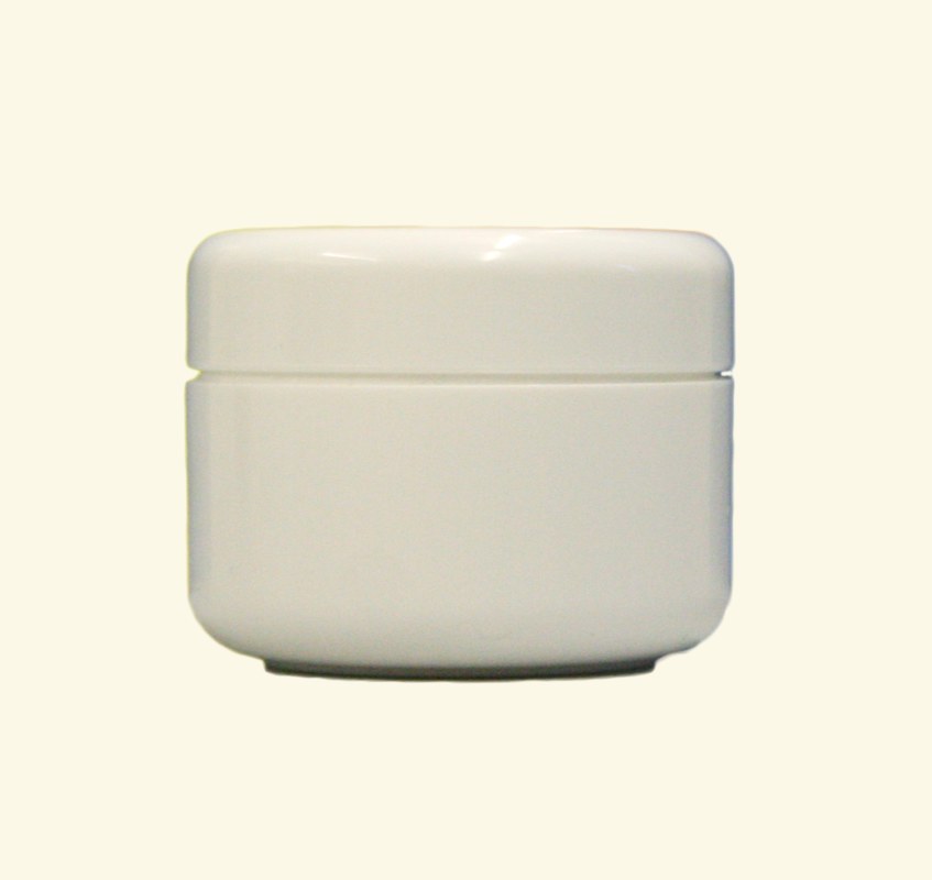 (image for) White Cream Jar with white lid - 15 ml